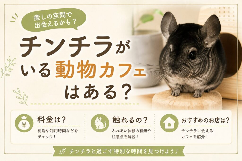 チンチラがいる動物カフェはある?東京・埼玉・大阪のふれあいスポット4選