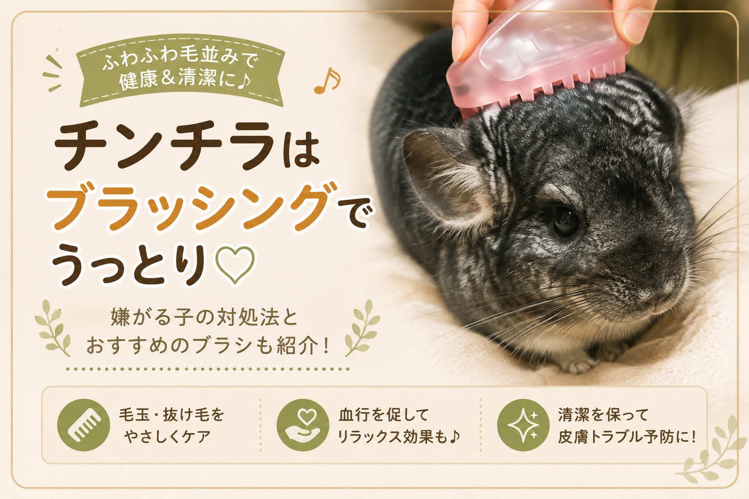 チンチラのブラッシングは必要か